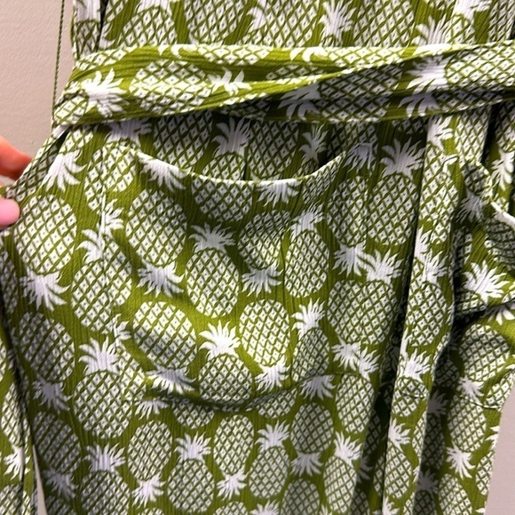 Boden Alice Wrap Jumpsuit NWT Pineapple Print Sz 10 Tall Cottagecore Preppy Chic - Picture 12 of 16